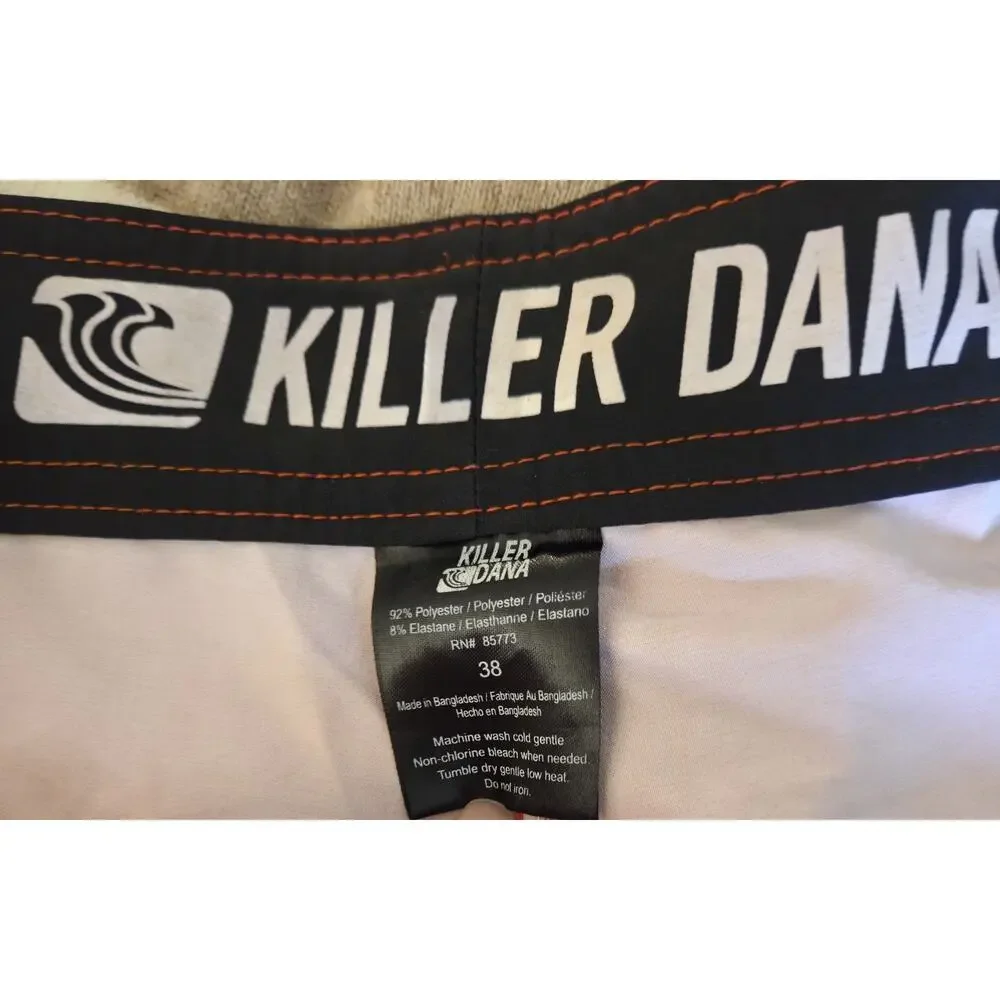 Killer Dana Patriotic Red Blue White Board Shorts Swimming Trunks Mens 38